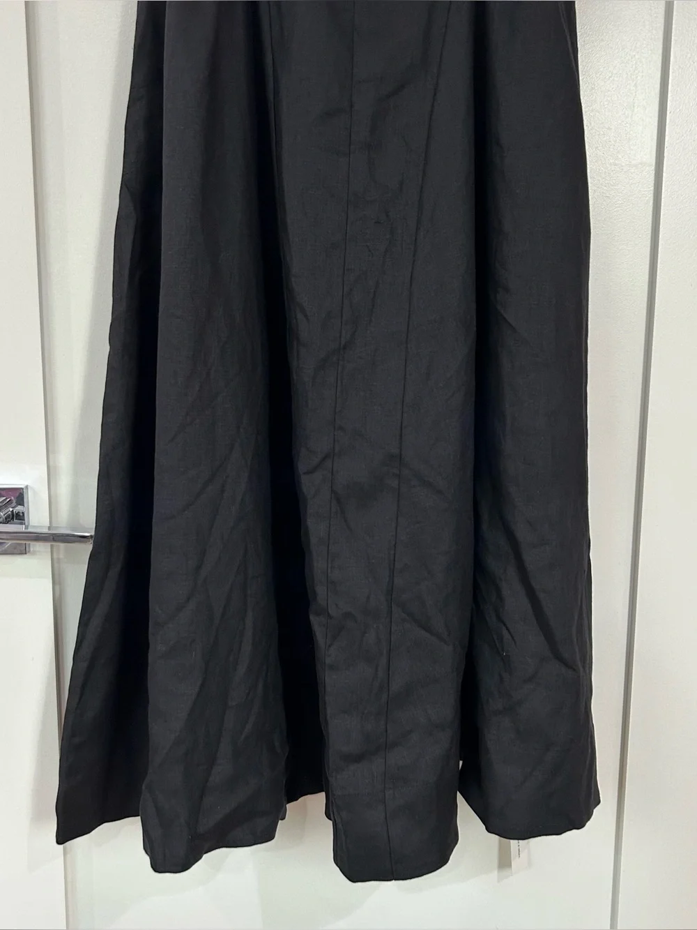 NWT New Reformation Birdie Linen Dress Black Size 4